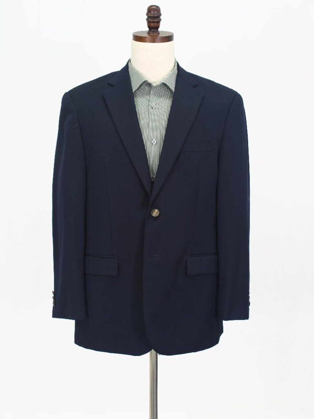 Cianni Cellini 42R Navy Blazer Sport Coat Jacket 2-Button Solid W596